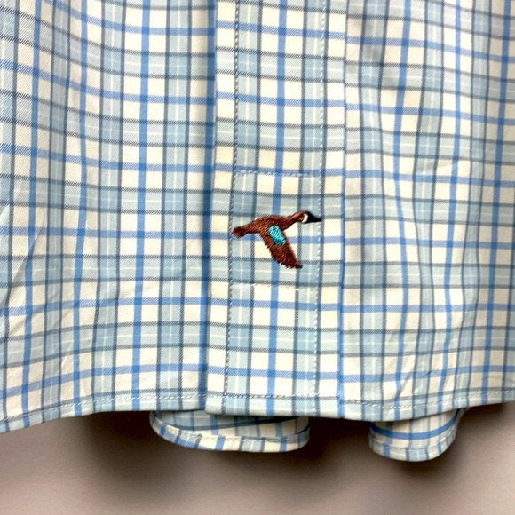 Genteal Fremont Softouch® Performance Sport Shirt in Adriatic blue plaid XXXL - Picture 8 of 13